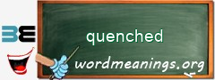 WordMeaning blackboard for quenched